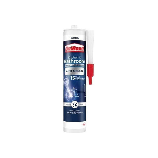 Unibond Healthy Kitchen & Bathroom Anti Mould Sealant White Cartridge 274g UniBond - RockBottom Northampton