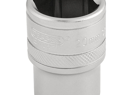 Draper 6 Point Metric Socket, 1/2" Sq. Dr., 20mm 16610 Draper - Town Tools 