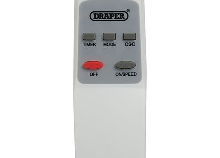 Draper 230V Oscillating Wall Mounted Fan with Remote Control, 16"/400mm, 3 Speed Draper - Town Tools 