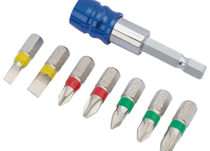 Draper Coloured Screwdriver Bit Set (8 Piece) 82400 Draper - Town Tools 