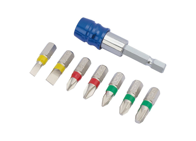 Draper Coloured Screwdriver Bit Set (8 Piece) 82400 Draper - Town Tools 