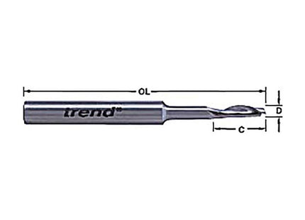 Trend 50/19 x 8mm HSSE Steel Helical Plunge Bit 5mm Trend - RockBottom Northampton