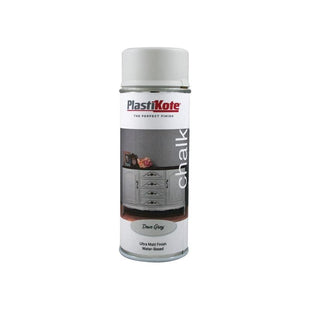 Plastikote Chalk Finish Spray Dove Grey 400ml PlastiKote - RockBottom Nothampton
