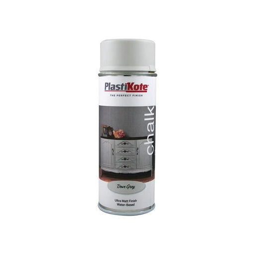 Plastikote Chalk Finish Spray Dove Grey 400ml PlastiKote - RockBottom Nothampton