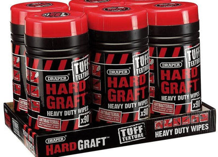Draper 'Hard Graft' Tuff Texture Heavy Duty Wipes (Tub of 90) 84712 Draper - Town Tools 
