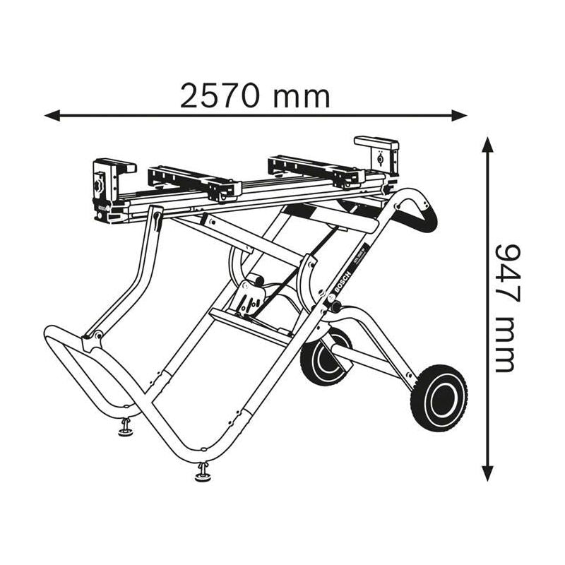 Bosch GTA 2500 W Professional Mitre Saw Stand Bosch - RockBottom Northampton