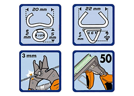 Edma Top Grafer 20/22 Hog Ring Pliers With Magazine Edma - RockBottom Northamptin