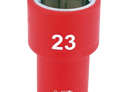 Draper Fully Insulated VDE Socket, 1/2" Sq. Dr., 23mm 31953 Draper - Town Tools 