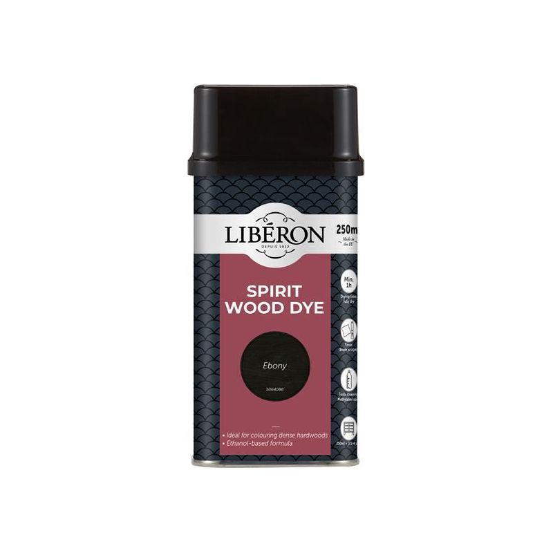 Liberon Spirit Wood Dye Ebony 250ml Liberon - RockBottom Northampton