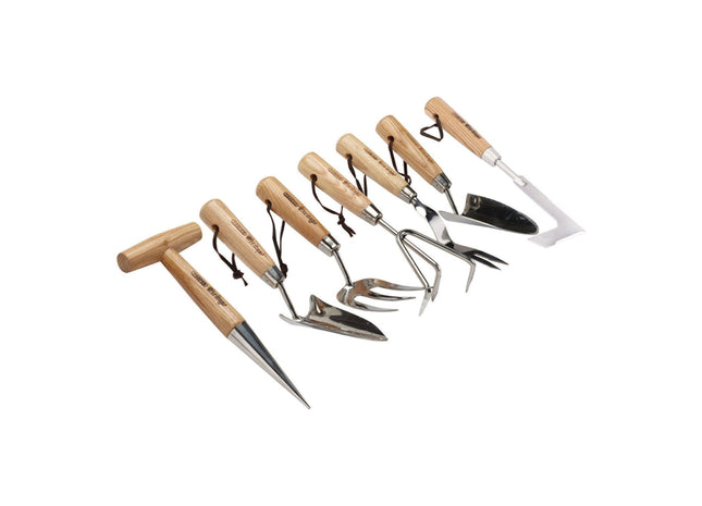 Draper Heritage Stainless Steel Garden Tool Set with Ash Handles (7 Piece) Draper - Town Tools 