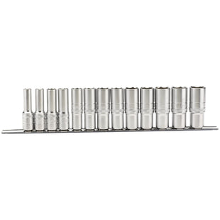 Draper Imperial Deep Socket on a Metal Rail, 1/2" Sq. Dr. (13 Piece) 16500 Draper - Town Tools 