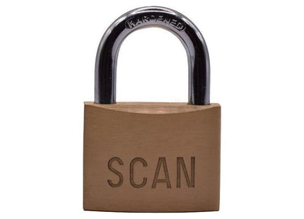 Scan Brass Padlock 50mm Scan - RockBottom Nothampton