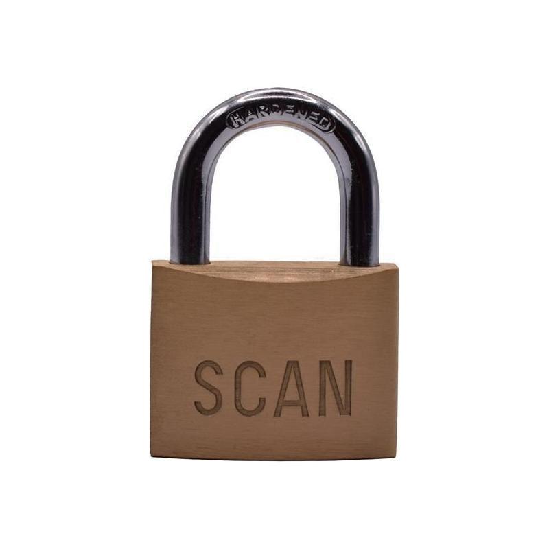Scan Brass Padlock 50mm Scan - RockBottom Nothampton