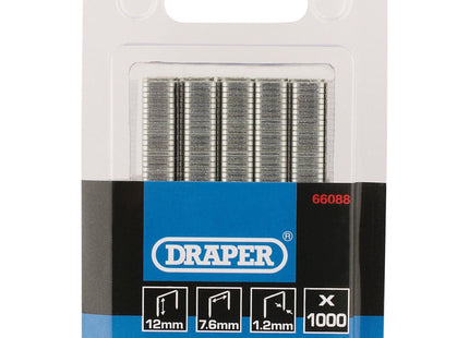Draper Staples, 12mm (Pack of 1000) 66088 Draper - Town Tools 