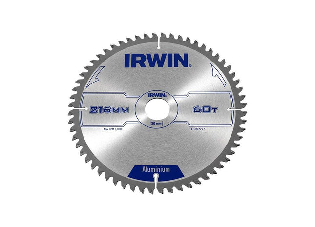 Irwin® Professional Aluminium Circular Saw Blade 216 x 30mm x 60T TCG IRWIN® - RockBottom Northampton