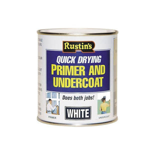 Rustins Quick Dry Primer & Undercoat White 1 litre Rustins - RockBottom Nothampton