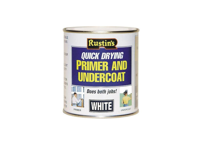 Rustins Quick Dry Primer & Undercoat White 1 litre Rustins - RockBottom Nothampton
