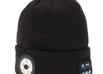 Draper Smart Wireless Rechargeable Beanie with LED Head Torch and USB Charging C Draper - Town Tools 