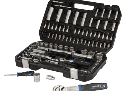 Draper HI-TORQ Metric Socket Set, 1/4" & 1/2" Sq. Dr. (108 Piece) Draper - Town Tools 