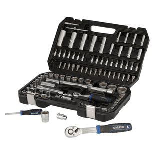Draper HI-TORQ Metric Socket Set, 1/4" & 1/2" Sq. Dr. (108 Piece) Draper - Town Tools 