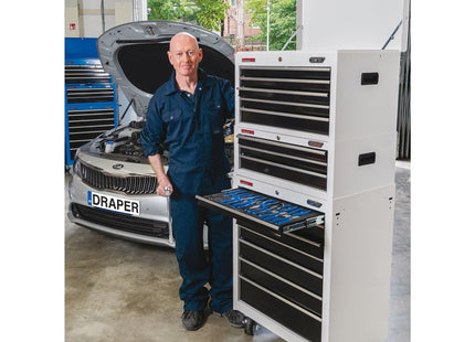 Draper Tool Chest, 5 Drawer, 26", White 35738 Draper - Town Tools 