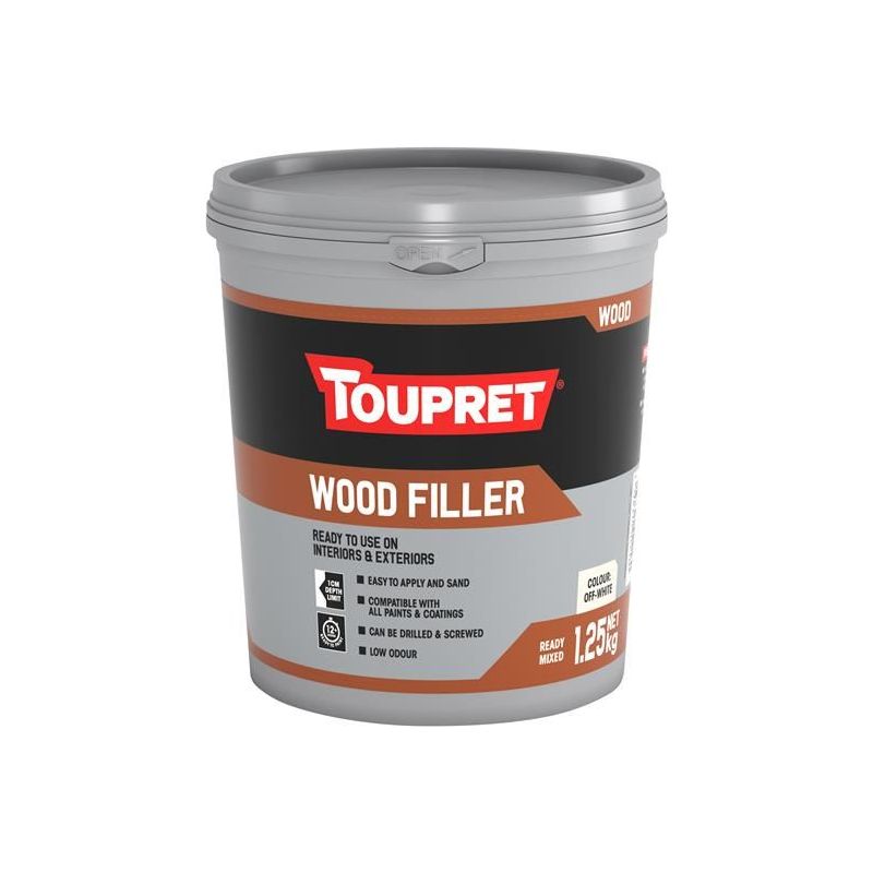 Toupret Wood Filler Off-White 1.25kg Toupret - RockBottom Northampton