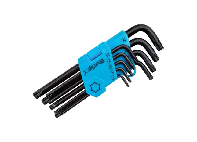 Bluespot Tools Long Arm TORX Key Set of 9 (TX10-TX50) BlueSpot Tools - RockBottom Northampton