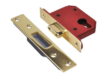 Union StrongBOLT 21EU EUS-PB-3.0 Euro Deadlock Plated Brass 81mm 3in UNION - RockBottom Northampton