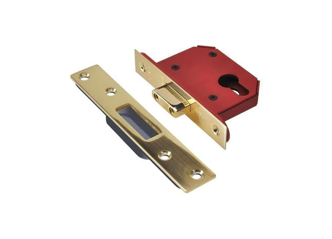 Union StrongBOLT 21EU EUS-PB-3.0 Euro Deadlock Plated Brass 81mm 3in UNION - RockBottom Northampton