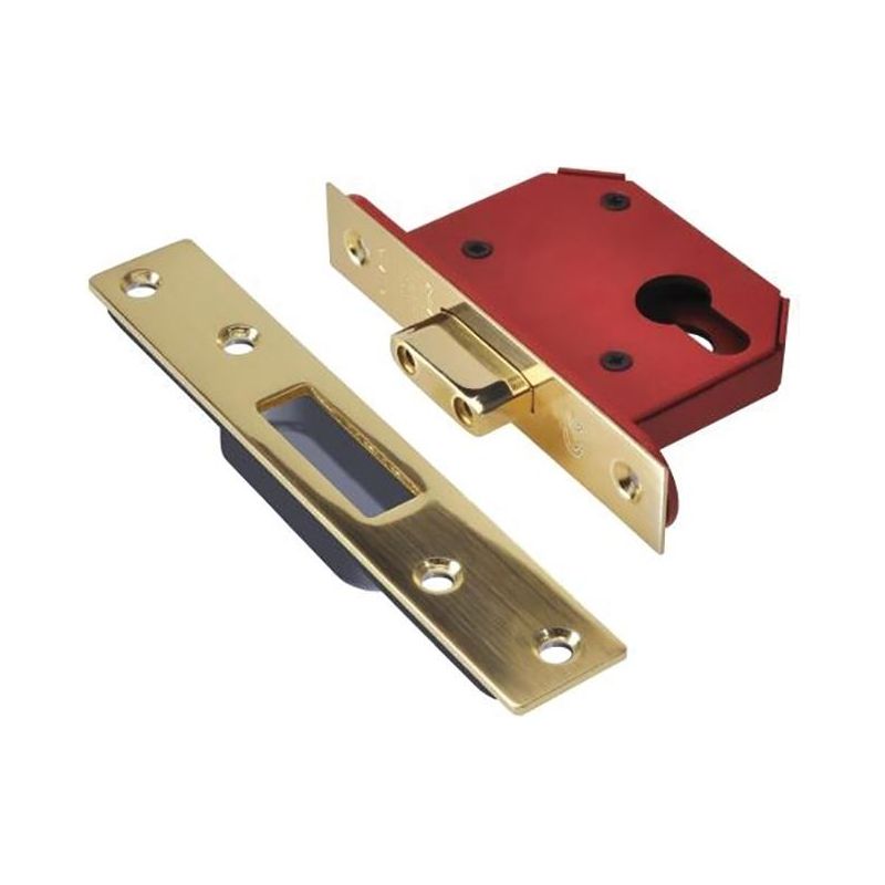 Union StrongBOLT 21EU EUS-PB-3.0 Euro Deadlock Plated Brass 81mm 3in UNION - RockBottom Northampton