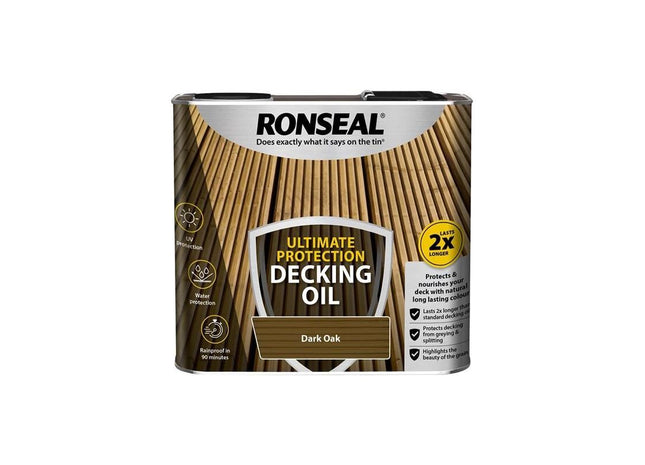 Ronseal Ultimate Protection Decking Oil Dark Oak 2.5 litre Ronseal - RockBottom Nothampton