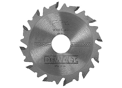 Dewalt Power Tools DT1306 Extreme Biscuit Jointer Blade 102 x 22 x 12 Tooth DeWALT Power Tools - RockBottom Northampton