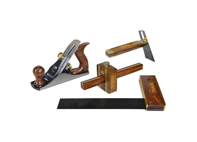 Faithfull Plane & Woodworking Set of 4 in Wooden Box Faithfull - RockBottom Northampton