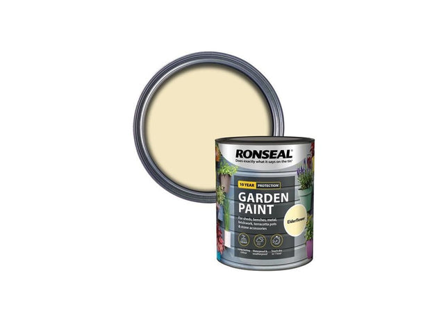 Ronseal Garden Paint Elderflower 750ml Ronseal - RockBottom Nothampton