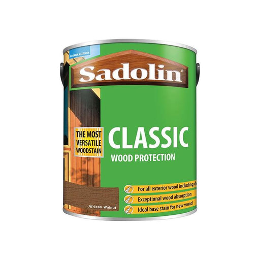 Sadolin Classic Wood Protection African Walnut 5 litre Sadolin - RockBottom Nothampton