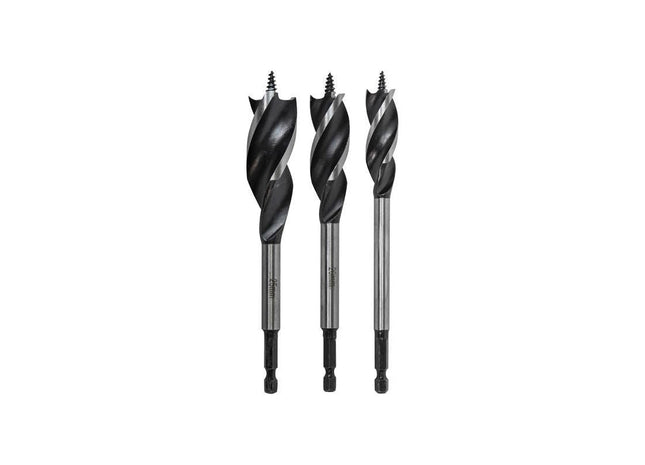Faithfull Tri-Point Speed Auger Bit Set, 3 Piece Faithfull - RockBottom Northampton