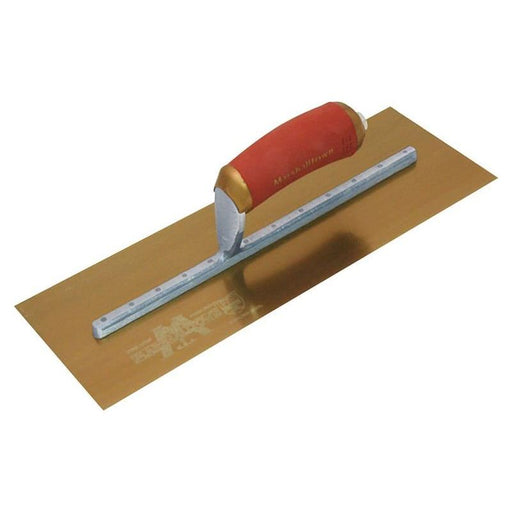 Marshalltown MPB145GSD Pre-Worn PermaShape® Finishing Gold S/S Trowel DuraSoft® 14 x 5in Marshalltown - RockBottom Northampton