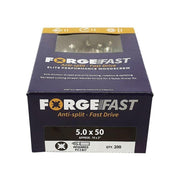 Forgefix ForgeFast Pozi Compatible Elite Performance Wood Screw ZY 5.0 x 50mm Box 200 ForgeFix - RockBottom Northampton
