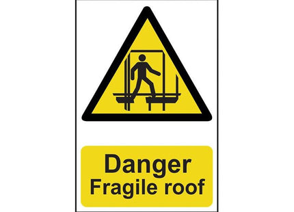 Scan Danger Fragile Roof - PVC Sign 200 x 300mm Scan - RockBottom Nothampton