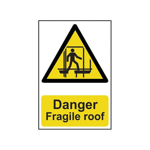 Scan Danger Fragile Roof - PVC Sign 200 x 300mm Scan - RockBottom Nothampton