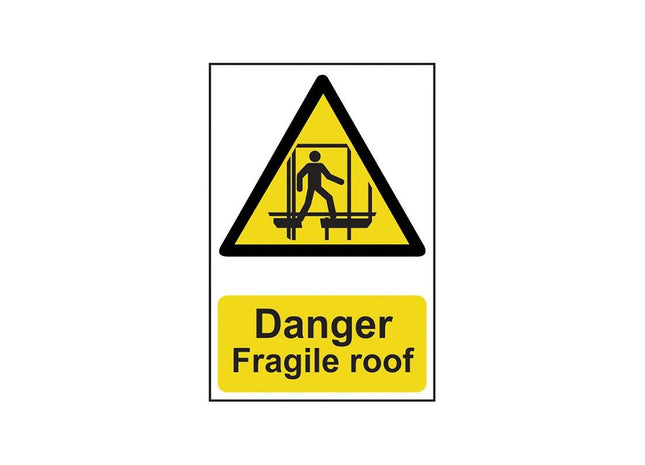 Scan Danger Fragile Roof - PVC Sign 200 x 300mm Scan - RockBottom Nothampton
