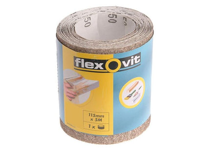 Flexovit General Purpose Sanding Roll 115mm x 5m Medium 120G Flexovit - RockBottom Northampton