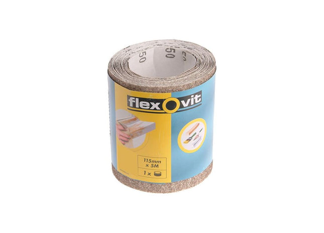 Flexovit General Purpose Sanding Roll 115mm x 5m Medium 120G Flexovit - RockBottom Northampton