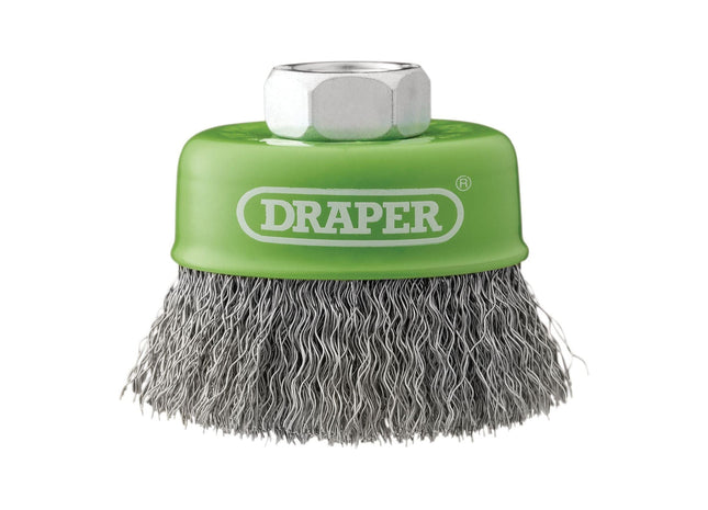 Draper Stainless-Steel Crimped Wire Cup Brush, 65mm, M14 Draper - Town Tools