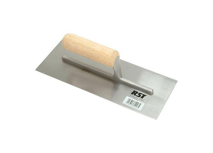 R.S.T. Plasterer's Finishing Trowel Straight Wooden Handle 11 x 4.1/2in R.S.T. - RockBottom Nothampton