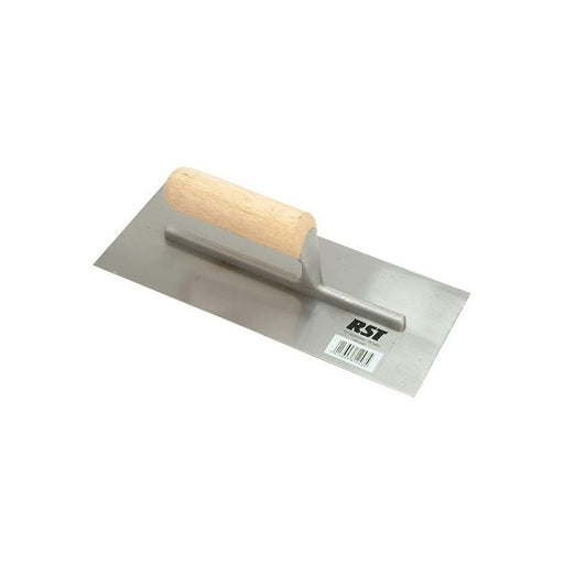 R.S.T. Plasterer's Finishing Trowel Straight Wooden Handle 11 x 4.1/2in R.S.T. - RockBottom Nothampton