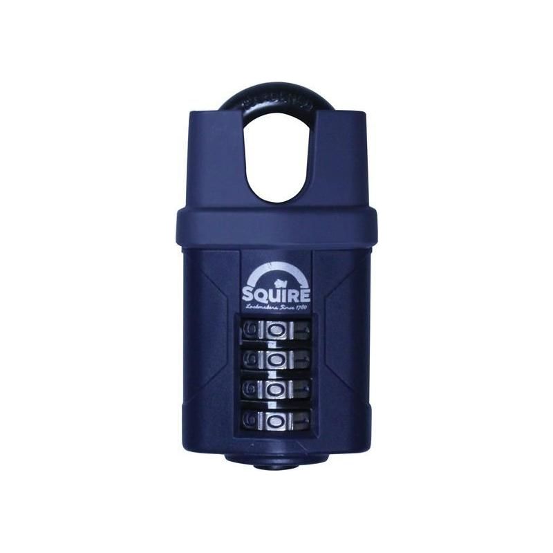 Squire CP50CS Combination Padlock 4-Wheel Closed Shackle 50mm Squire - RockBottom Nothampton