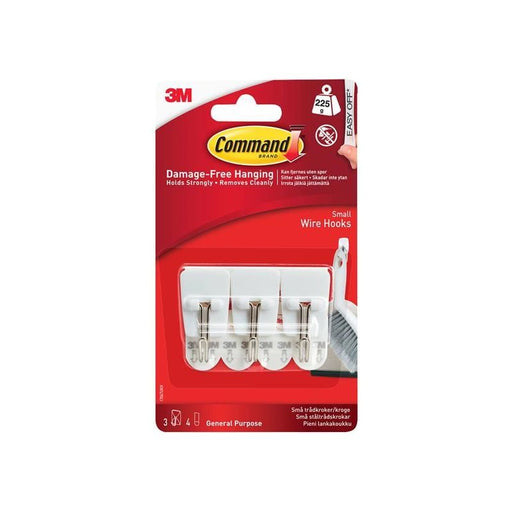 Command™ White Wire Hooks (Pack 3) Command™ - RockBottom Northampton