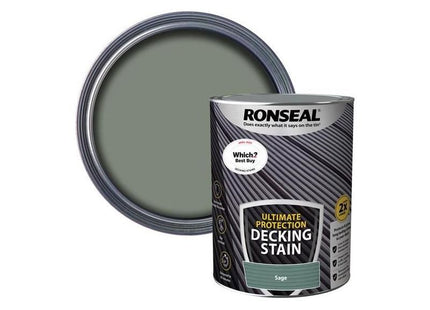 Ronseal Ultimate Protection Decking Stain Sage 5 litre Ronseal - RockBottom Nothampton