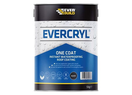 Everbuild Sika EVERCRYL® One Coat Black 5kg Everbuild Sika - RockBottom Northamptin